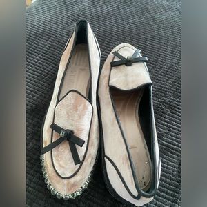 Never worn.. pink loafers with cute diamond details